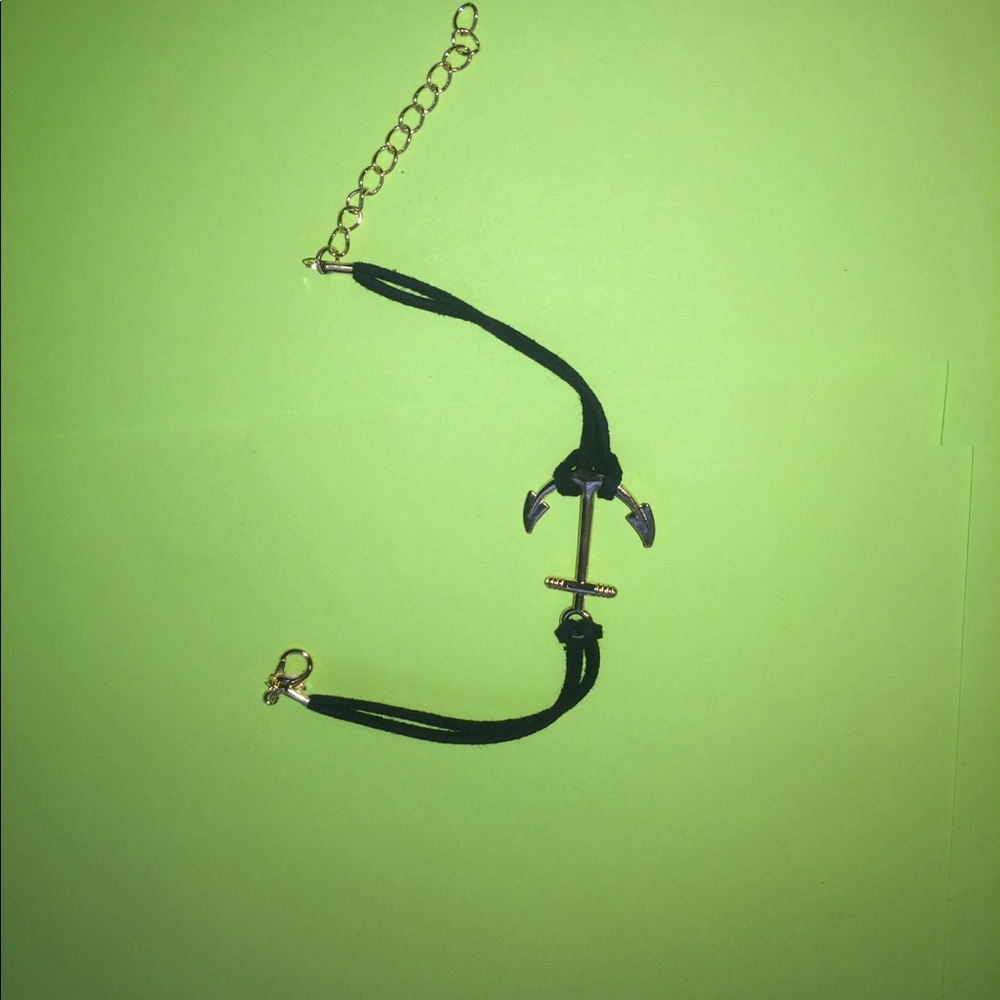 Black colored anchor bracelets